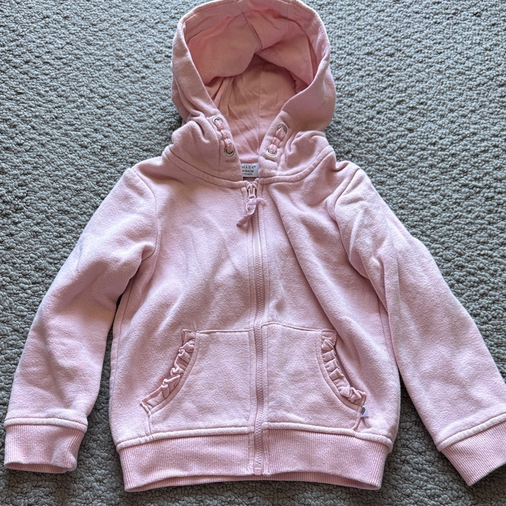 Primark Pale Pink Hooded Zip-Up Sweatshirt